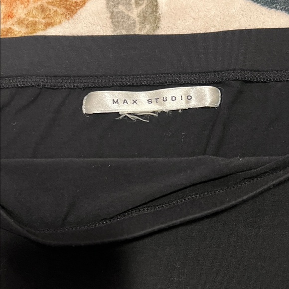 Max Studio Black Mini Skirt with Ruffle Hem - Picture 2 of 5